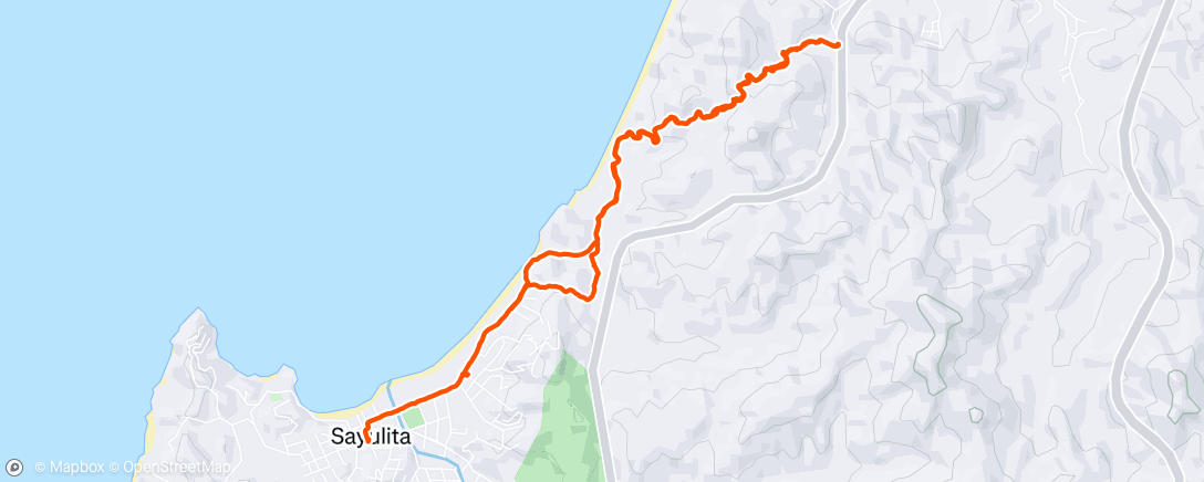 Map of the activity, Lunch Hike