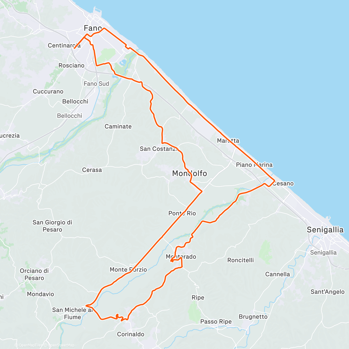 Карта физической активности (Morning Ride)