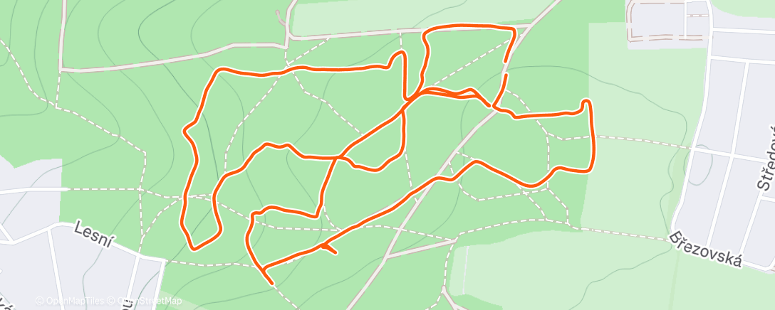 Map of the activity, Lunch Run