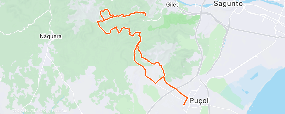 Map of the activity, Morning Mountain Bike Ride
