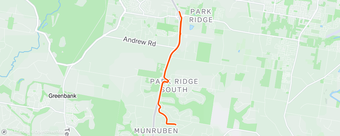 Map of the activity, Morning Run