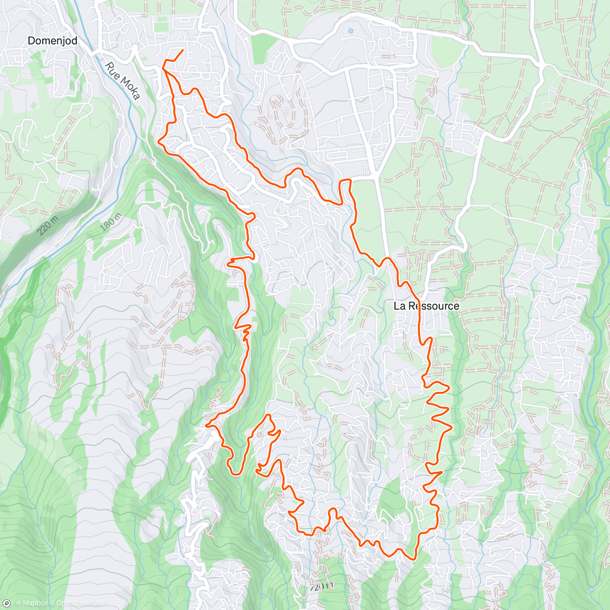 Map of the activity, Trail le matin, dans le quartier 🏘️