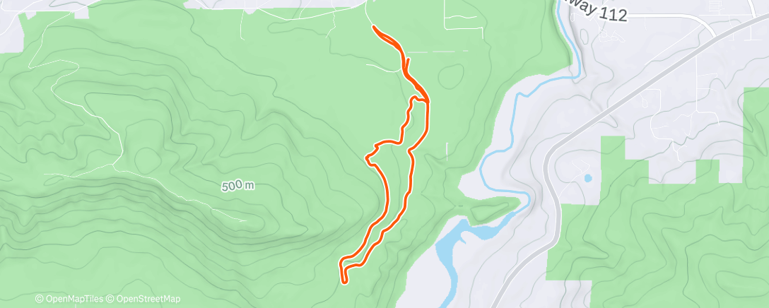 Map of the activity, Afternoon Trail Run