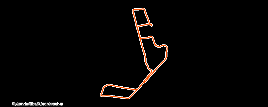 Map of the activity, Afternoon Run