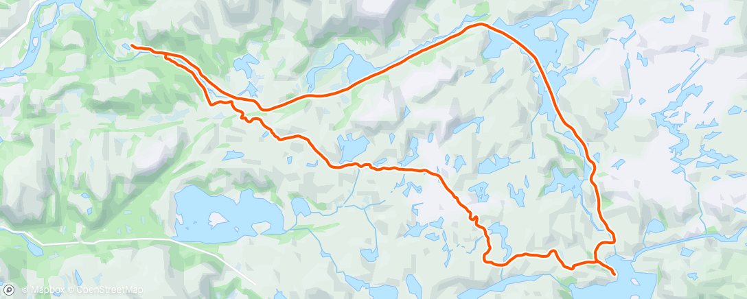 Map of the activity, Kvinen og over Låghei på hjemveien