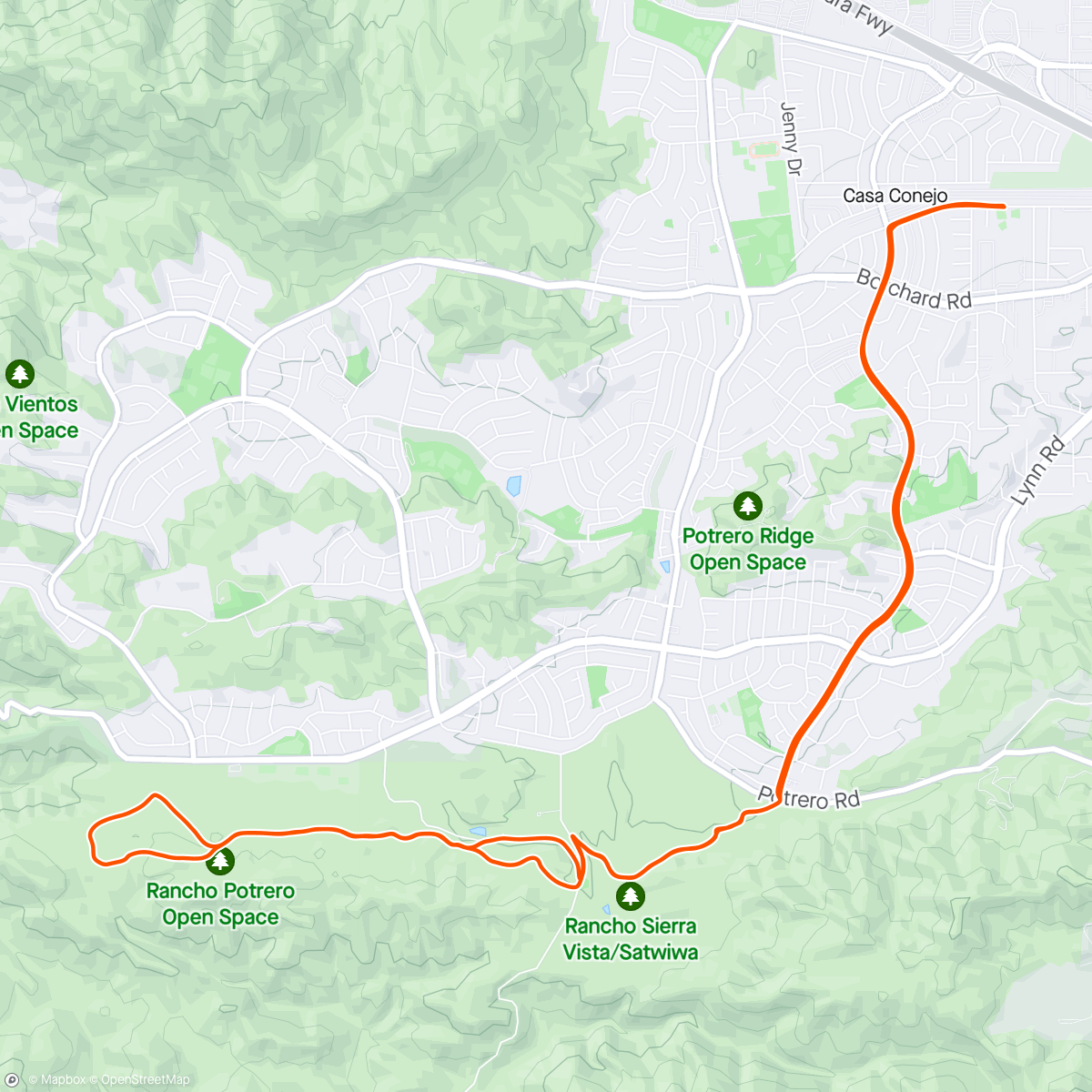 Mapa de la actividad (Lunch Ride)