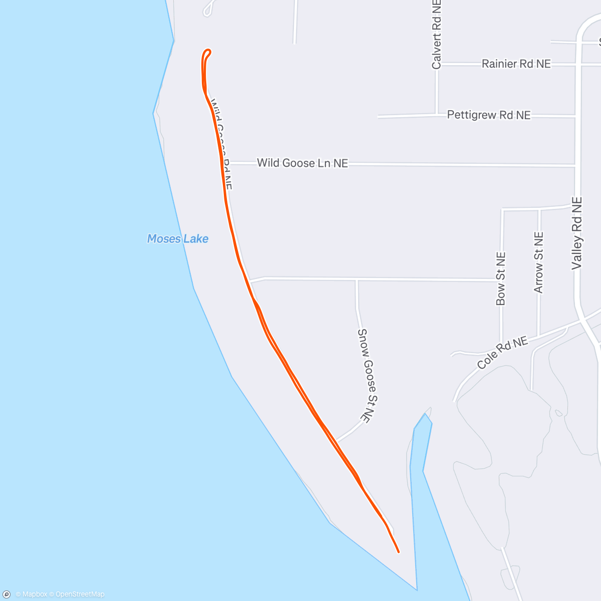 Map of the activity, Afternoon run