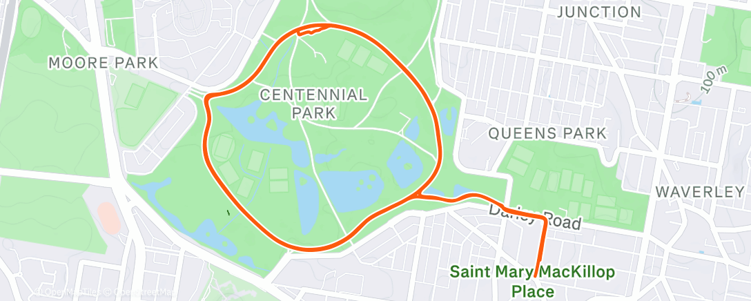 Map of the activity, Morning Ride