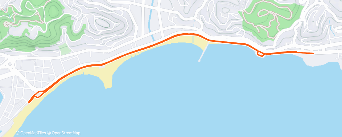 Map of the activity, Evening Run