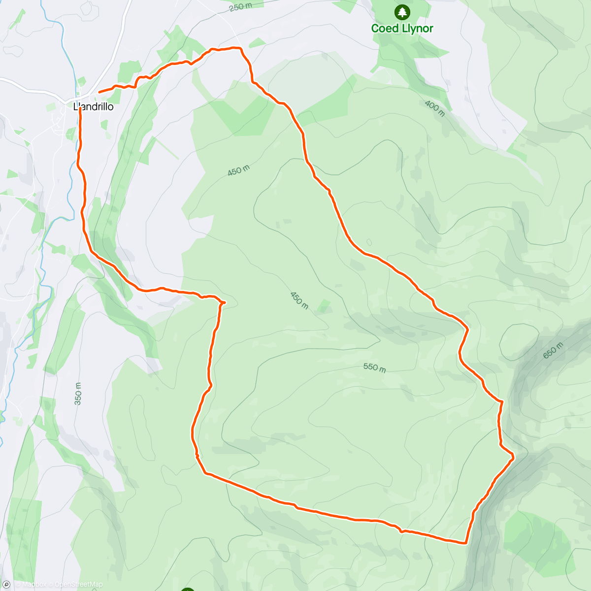 Map of the activity, The Berwyns