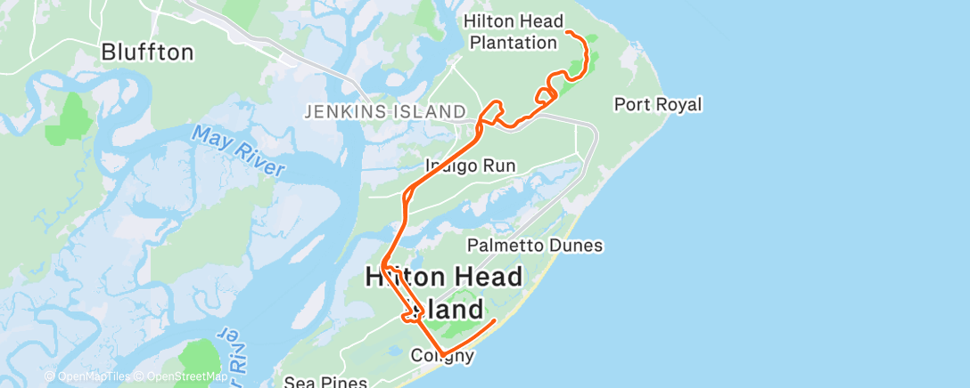 Map of the activity, Afternoon Ride
