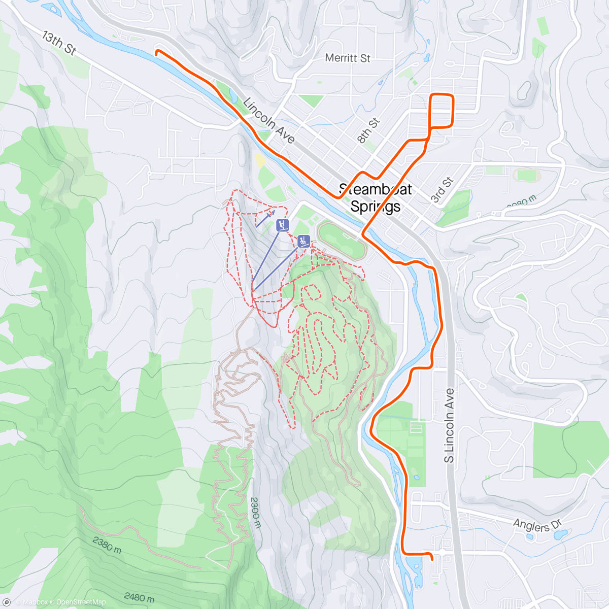 Map of the activity, Penny Pickup