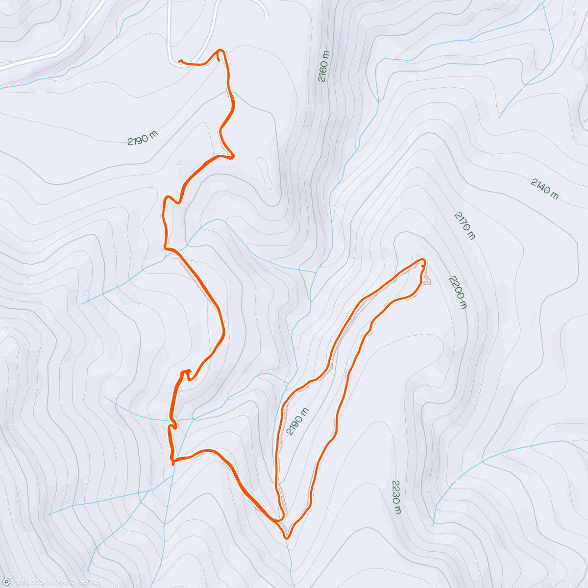 Map of the activity, Afternoon hiking