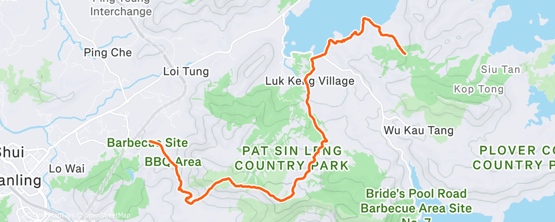 Map of the activity, 晨间跑步