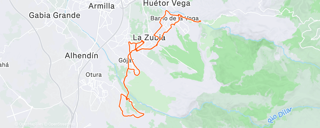 Map of the activity, Dilar-Monachil