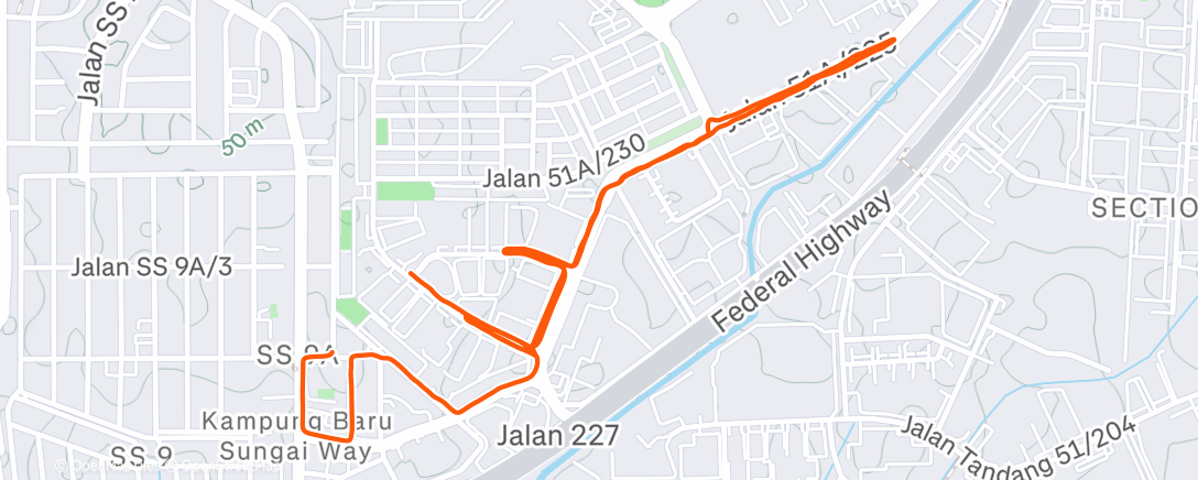 Map of the activity, 户外跑步