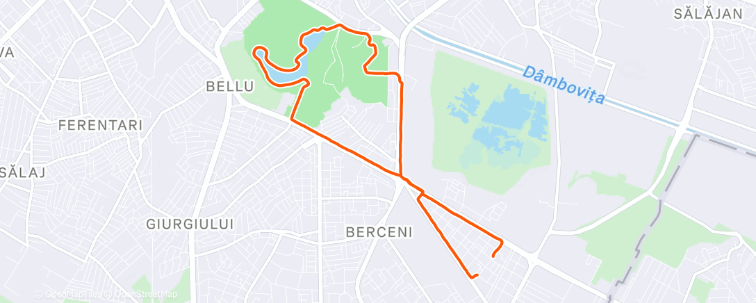 Map of the activity, Jogging☃️- 10k de patinoire😆