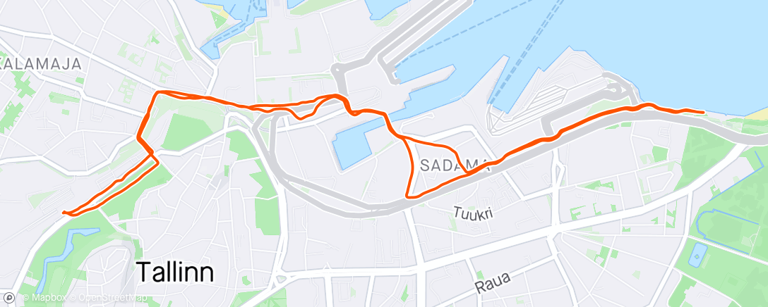 「Evening Run in Tallinn」活動的地圖