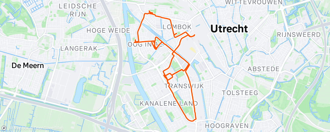 Map of the activity, LMR watertappunten route