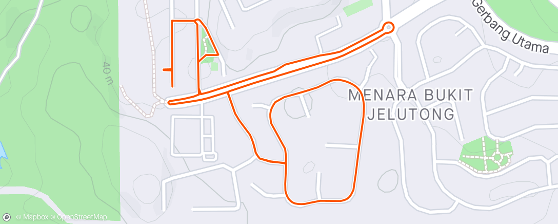 Map of the activity, Post Iftar Jog