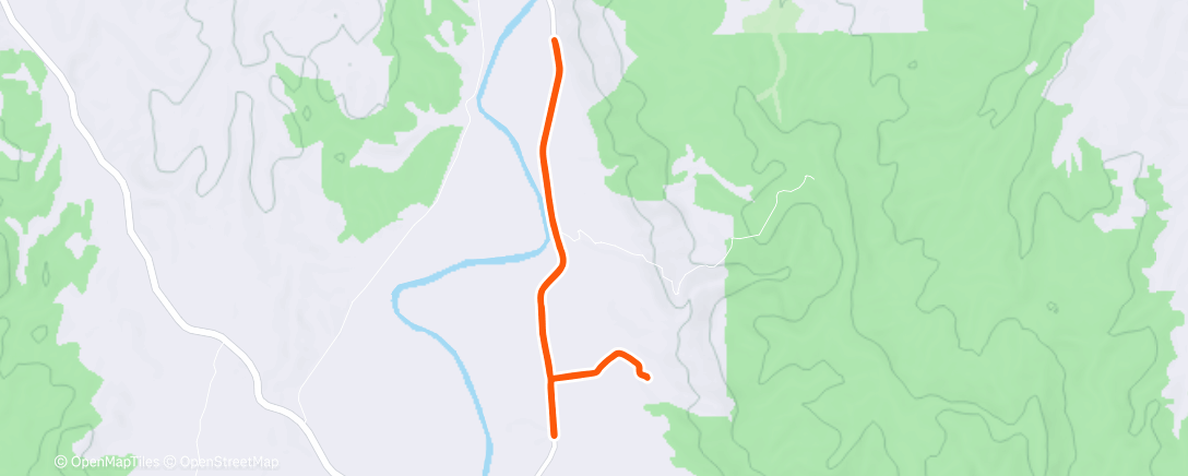 Map of the activity, Afternoon Run