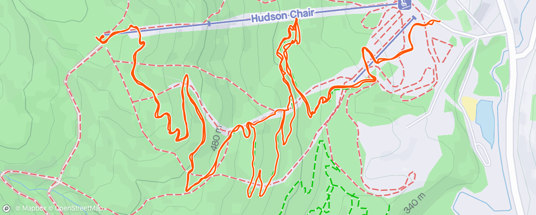 活动地图，Ski bowl long trail