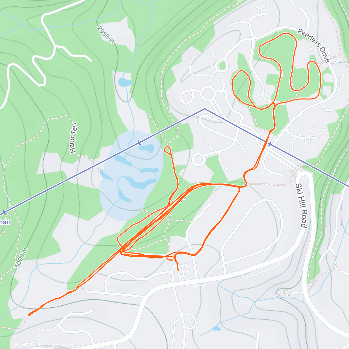 Map of the activity, Breck nordic center