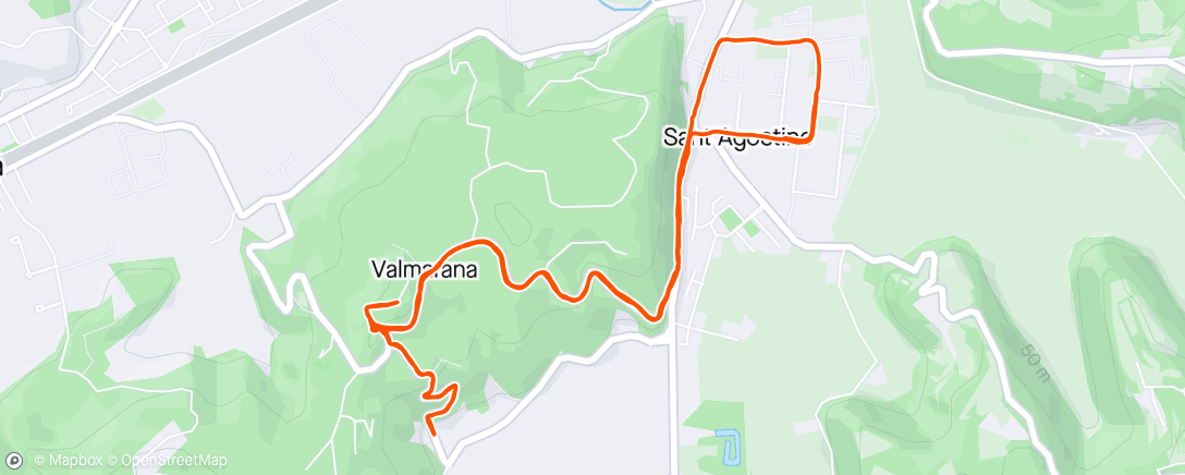 Map of the activity, Lunch  Run