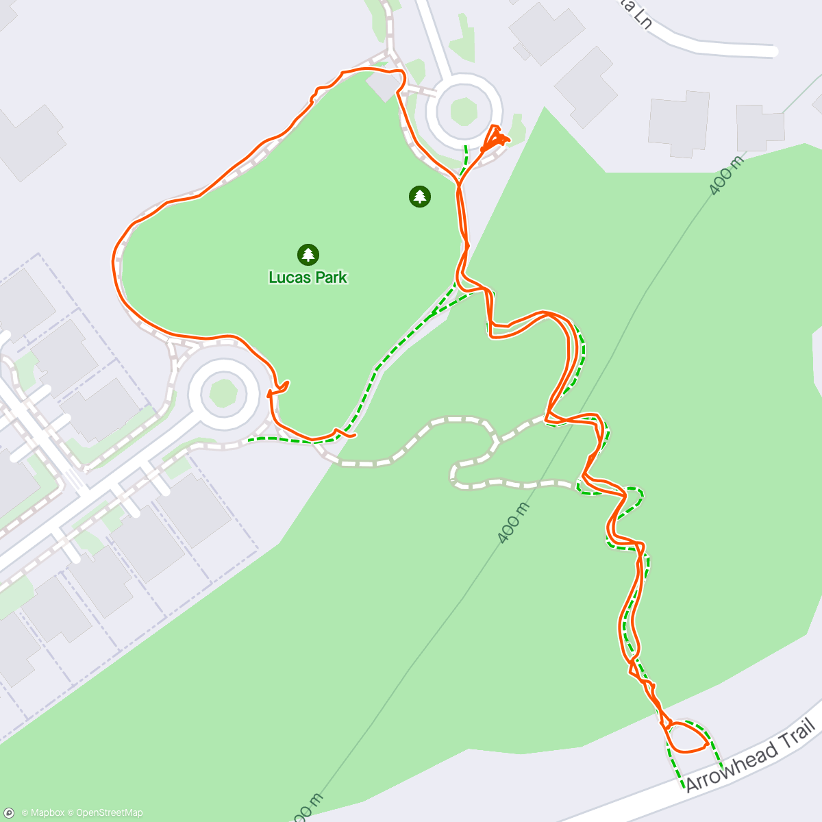 Map of the activity, Park Walk with the Myke