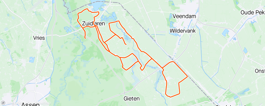 Map of the activity, Evening Ride CB 🦬