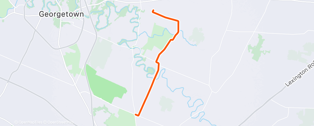Map of the activity, Mt. Horeb Pike | Fayette County | Kentucky | USA