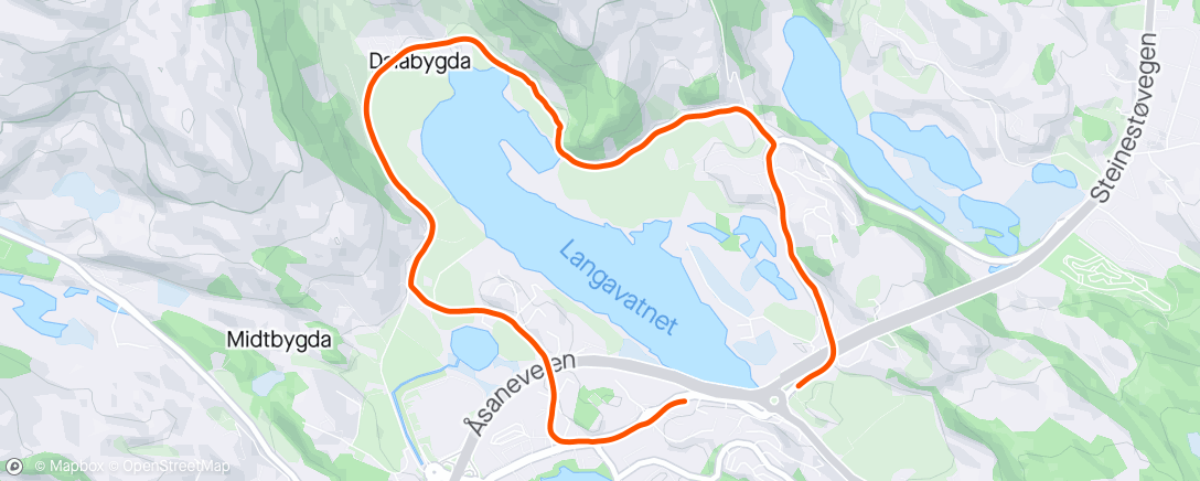 Map of the activity, Langavatnet m.Sverre