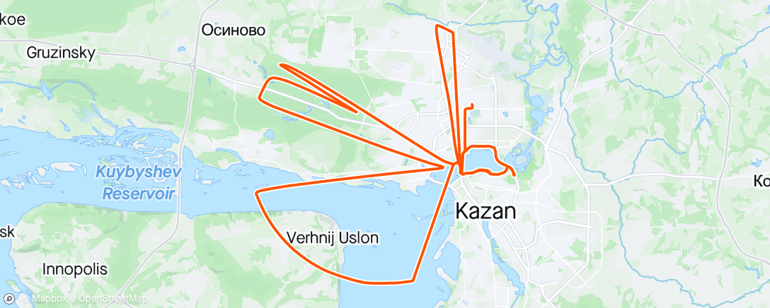 Map of the activity, Утренний забег