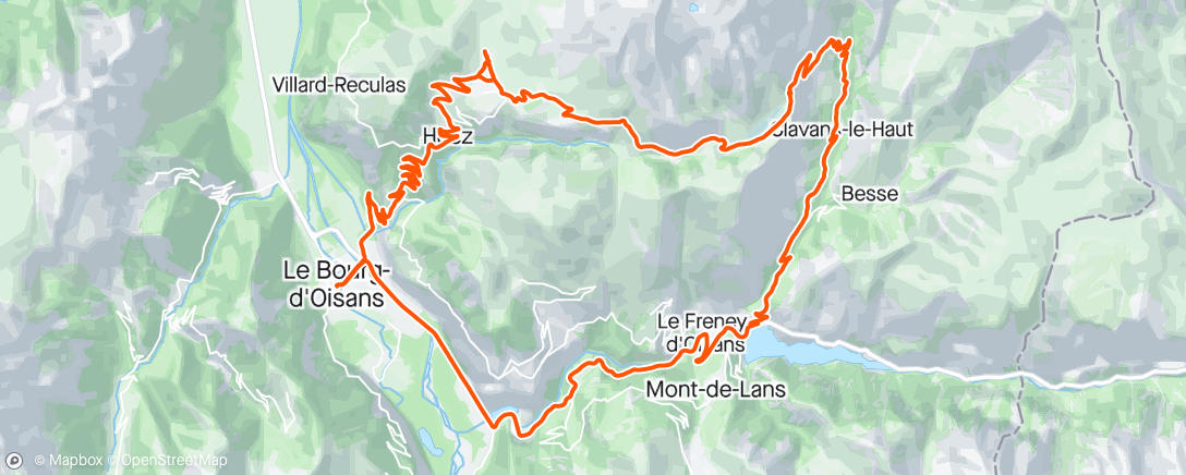 Map of the activity, First ride out in the Alps