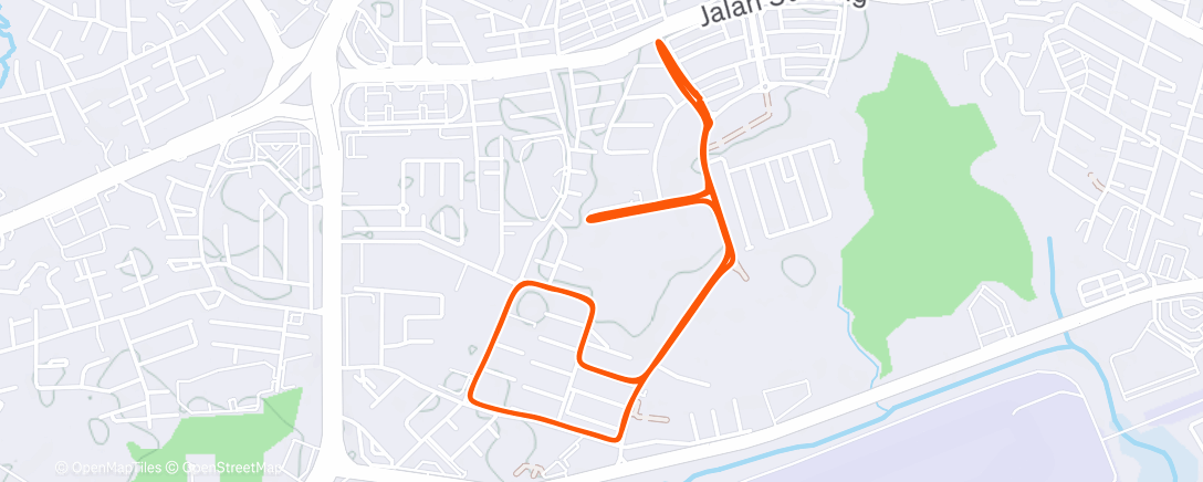 Map of the activity, Afternoon Run