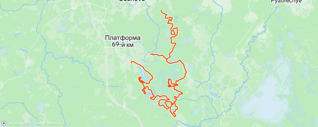 Map of the activity, 4.5ч МТБ: разведка Коскиярви