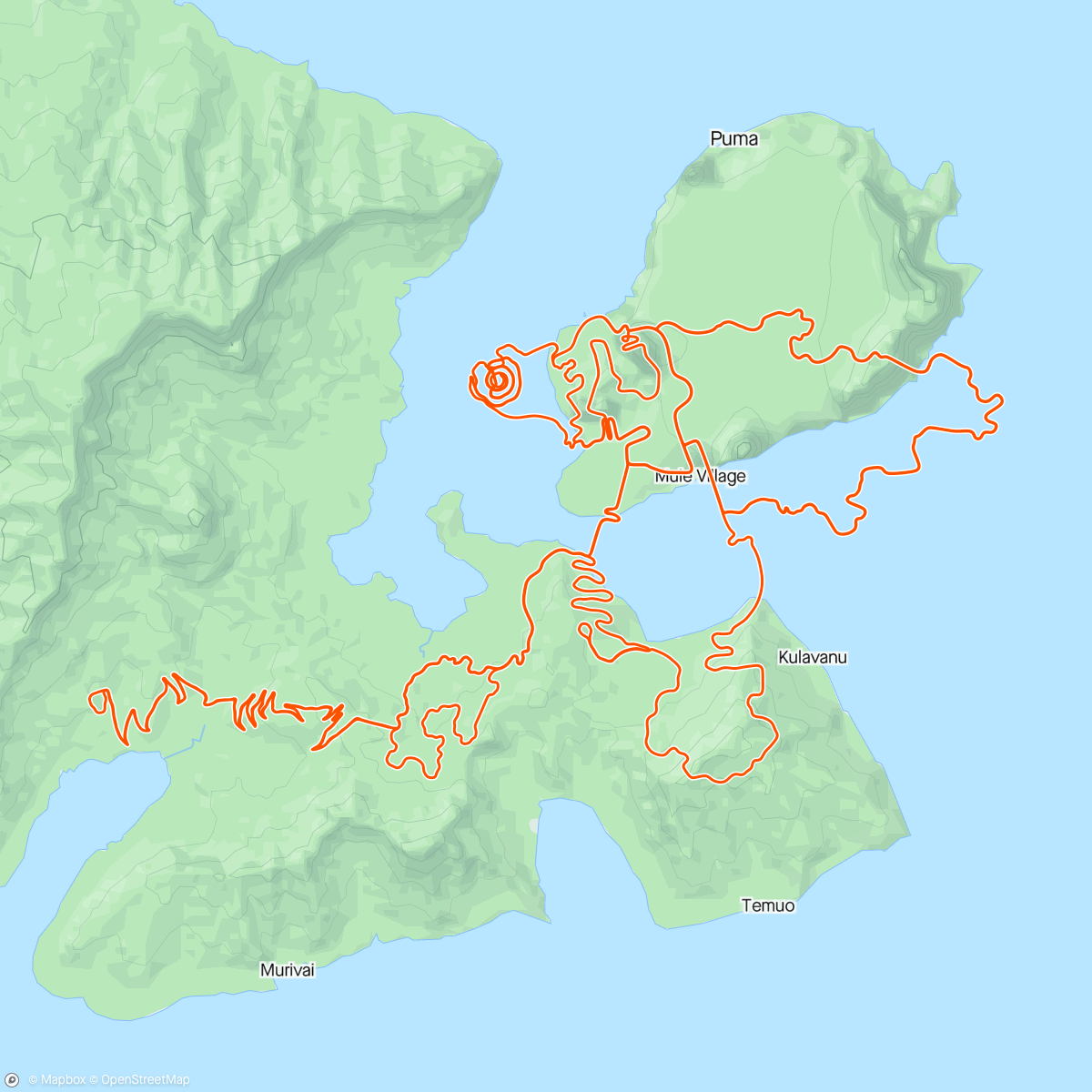 Mapa de la actividad (Zwift - The Uber Pretzel in Watopia)