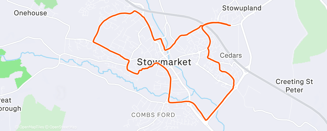 Map of the activity, Morning Run