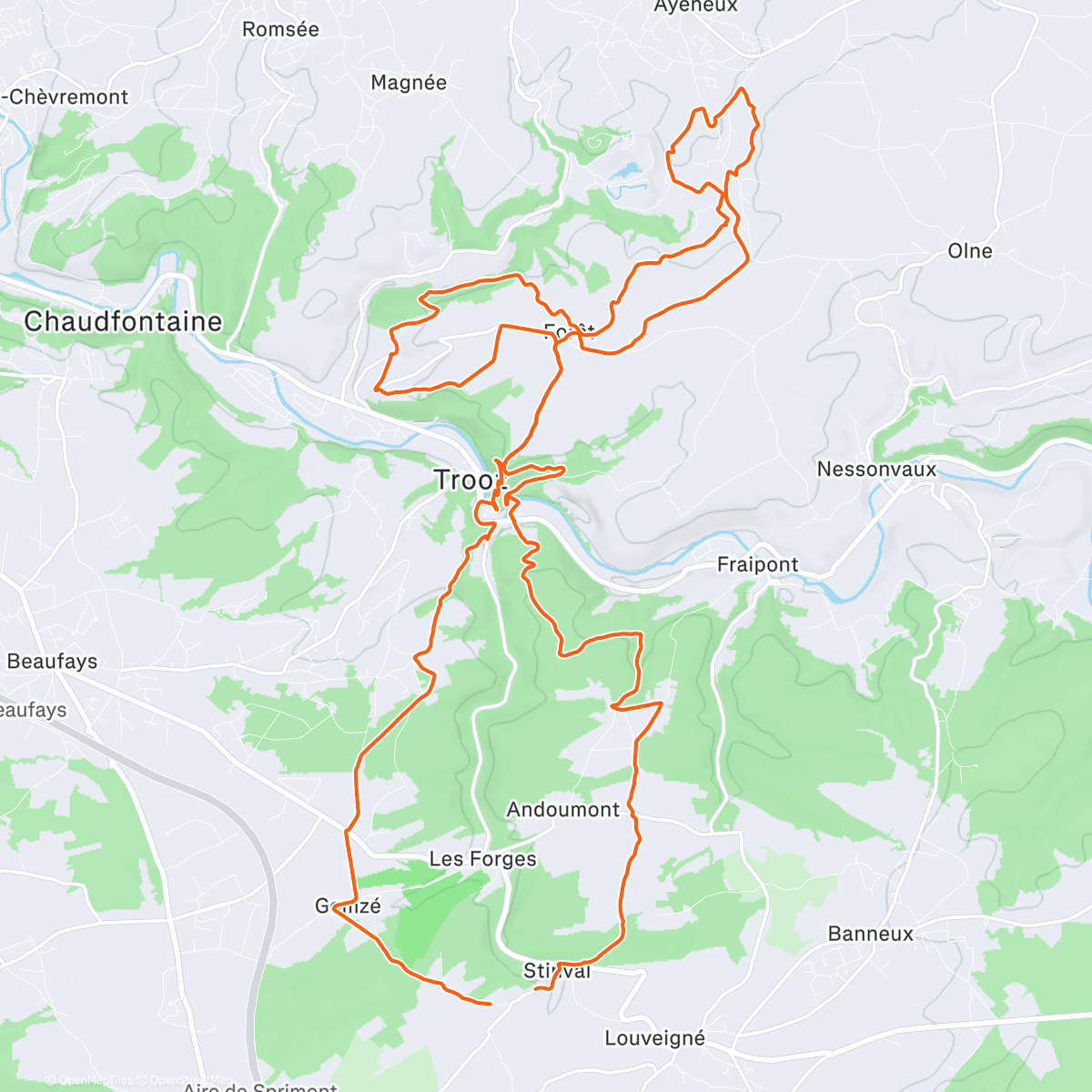 Map of the activity, Tour Sébastien