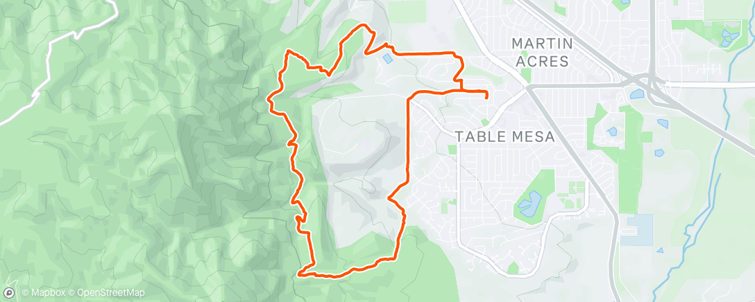 Map of the activity, Morning Trail Run