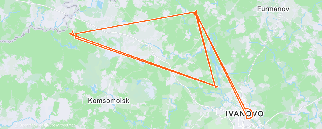 Map of the activity, Вечерний забег