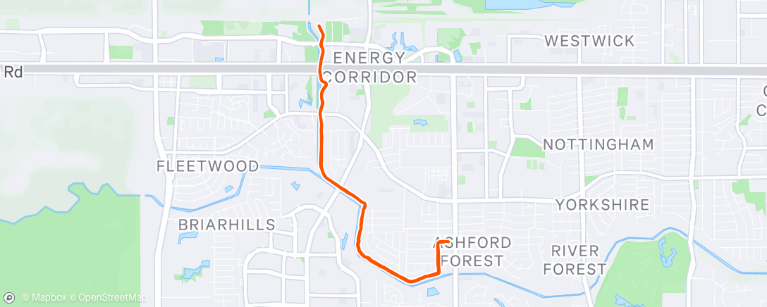Map of the activity, Afternoon Run