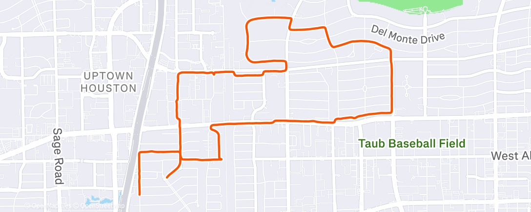 Map of the activity, Jingle Bell Jog