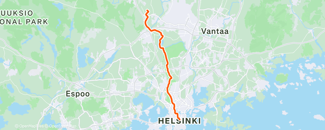 Map of the activity, Afternoon Ride