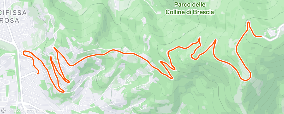 Map of the activity, Corsa mattutina