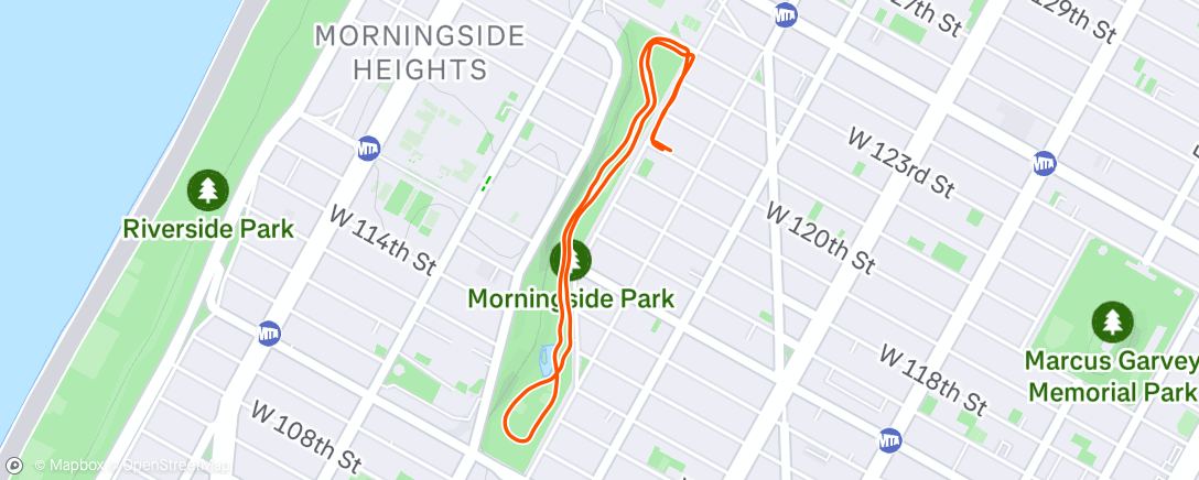 Map of the activity, Morning Run