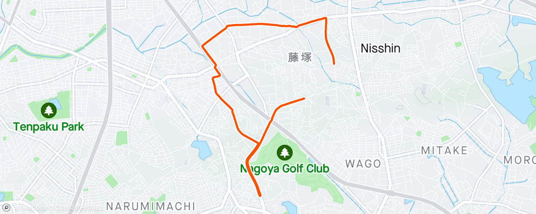 Mapa de la actividad, Night Run