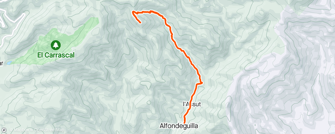 Map of the activity, Long ⛰️ Run