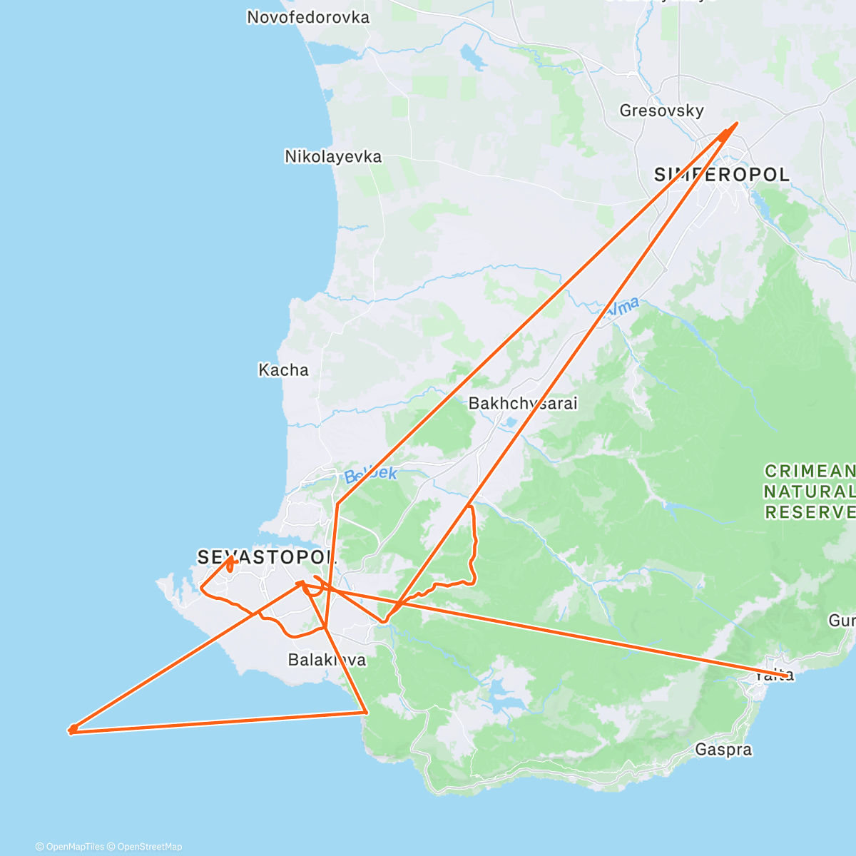 Map of the activity, Morning Ride