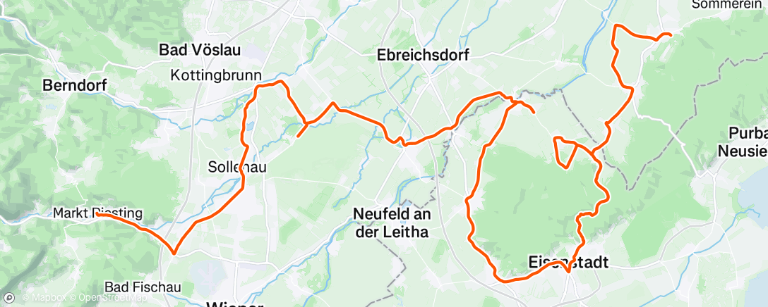 Map of the activity, Fahrt am Morgen